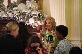 The First Lady Hosts A Toys For Tots Event.