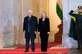 Giorgia Meloni Meets Palestinian President Mahmoud Abbas