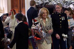 DC: First Lady Jill Biden hold a Marine Corps Reserve Toys for Tots event