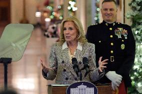 DC: First Lady Jill Biden hold a Marine Corps Reserve Toys for Tots event