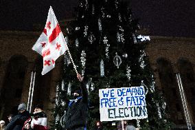 Georgians Still Out In Force On The Streets Of Tbilisi