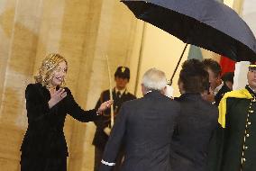 Giorgia Meloni with Argentine President Javier Milei in Rome