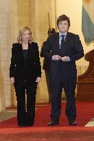 Giorgia Meloni with Argentine President Javier Milei in Rome