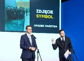 Law And Justice (PiS) Party Press Conference