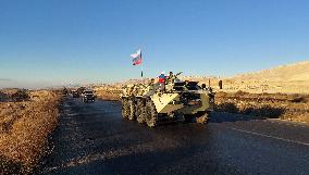 Russian Military Convoy Heads from Damascus to Latakia - Syria