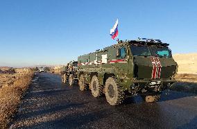 Russian Military Convoy Heads from Damascus to Latakia - Syria