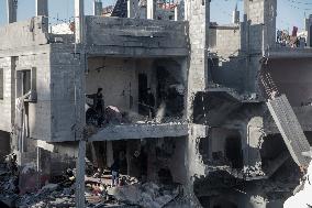 Israeli Strike On Nuseirat Refugee Camp - Gaza