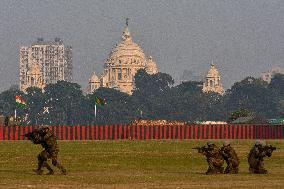 Indian Armed Forces Practice Ahead Of Observation Of Vijay Diwas 2024