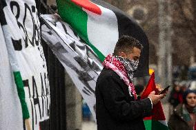 Demonstration In Support Of Lebanon And Palestine.