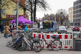 The German Federal Election Campaign For The Early Federal Election 2025 Has Begun, VOLT Party With Information Stand In Munich