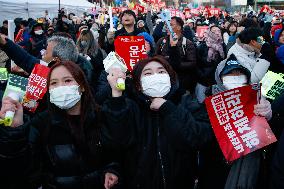 On The Day Of President Yoon Suk-yeol’s Impeachment Decision In Seoul