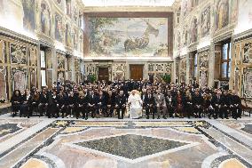 Pope Francis meets participants of Christmas Contest and Christmas Concert