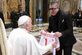 Pope Francis meets participants of Christmas Contest and Christmas Concert