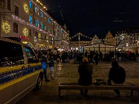 Police Secure The Christmas Market In Augsburg