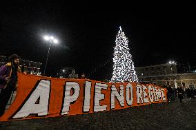 Demonstration In Rome Against The Security Bill