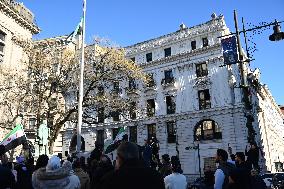 Syrian Flag Raising At Paterson City Hall In Paterson New Jersey