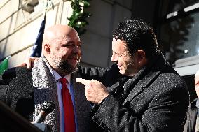 Syrian Flag Raising At Paterson City Hall In Paterson New Jersey