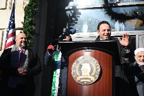 Syrian Flag Raising At Paterson City Hall In Paterson New Jersey