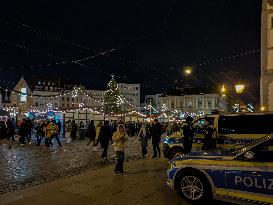 Police Secure The Christmas Market In Augsburg