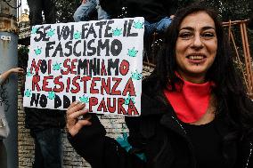 Demonstration In Rome Against The Security Bill