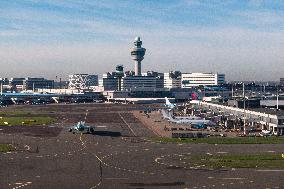 Aerial View Of Amsterdam Schiphol Airport