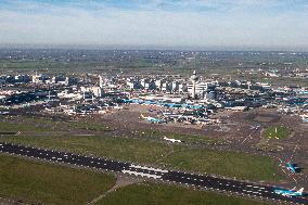 Aerial View Of Amsterdam Schiphol Airport