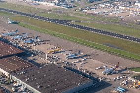 Aerial View Of Amsterdam Schiphol Airport