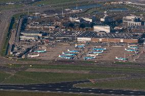 Aerial View Of Amsterdam Schiphol Airport