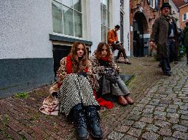 The Dickens Festival Held In Deventer, Netherlands.