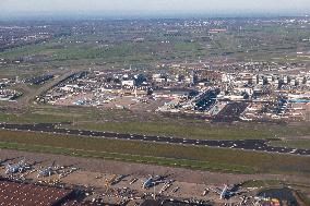 Aerial View Of Amsterdam Schiphol Airport