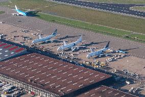 Aerial View Of Amsterdam Schiphol Airport