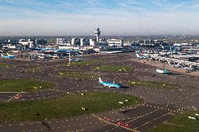 Aerial View Of Amsterdam Schiphol Airport