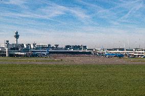 Aerial View Of Amsterdam Schiphol Airport