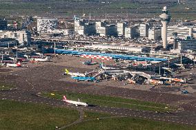 Aerial View Of Amsterdam Schiphol Airport