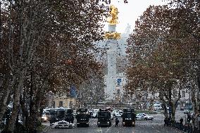 Day Of Election And Protest In Tbilisi