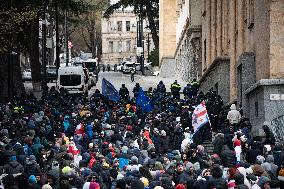 Day Of Election And Protest In Tbilisi