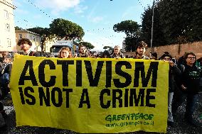 Demonstration In Rome Against The Security Bill