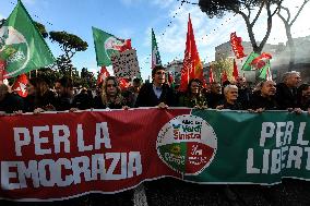 Demonstration In Rome Against The Security Bill