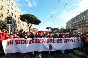 Demonstration In Rome Against The Security Bill