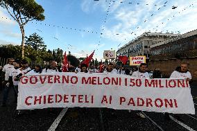 Demonstration In Rome Against The Security Bill