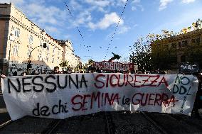 Demonstration In Rome Against The Security Bill