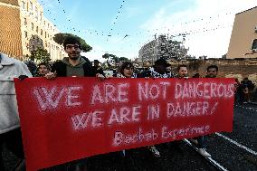 Demonstration In Rome Against The Security Bill