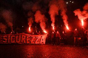 Demonstration In Rome Against The Security Bill