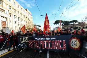 Demonstration In Rome Against The Security Bill