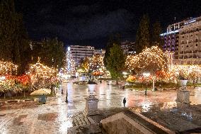 Christmas Decoration In Syntagma Square