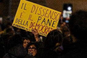 Demonstration In Rome Against The Security Bill