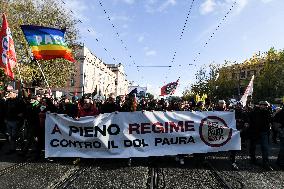 Demonstration In Rome Against The Security Bill