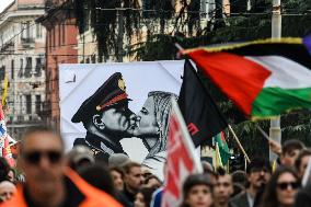 Demonstration In Rome Against The Security Bill