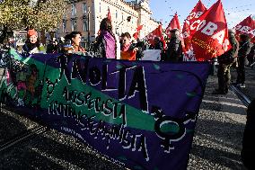 Demonstration In Rome Against The Security Bill