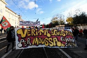 Demonstration In Rome Against The Security Bill